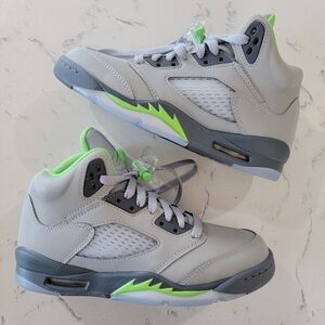 Kids Air Jordan 5 Retro Green Bean, 4Y